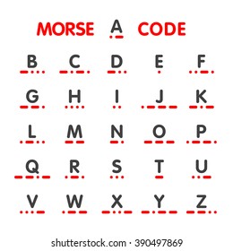 International Morse code alphabet, vector illustration