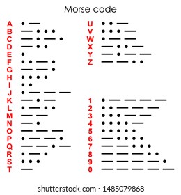 International Morse Code letters. Vector