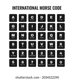 International Morse Code Vector Illustration Alphabet Stock Vector ...