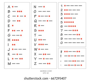 International Morse Code, vector illustration