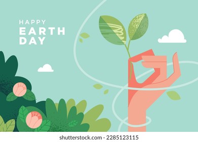 International Mother Earth Day. Ecology, environmental problems and environmental protection. Vector illustration for graphic and web design, business presentation, marketing and print material.