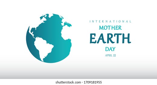 International Mother Earth Day illustration, vector world map, planet conservation awareness.