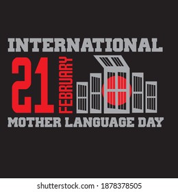 International mother language day 21 February vector t-shirt design