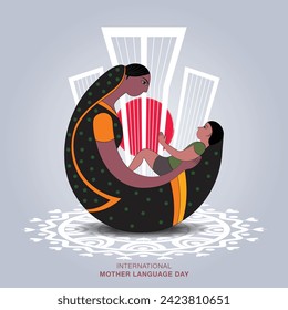 International Mother Language Day Mother and Child.