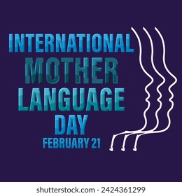International Mother Language Day creative design for poster, banner vector Flyer, illustration, 3D