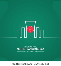 International Mother Language Day creative concept. 21 February Mother Language Day of Bangladesh. Creative design for banner, poster, 3d.