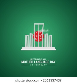 International Mother Language Day creative concept. 21 February Mother Language Day of Bangladesh. Creative design for banner, poster, 3d.