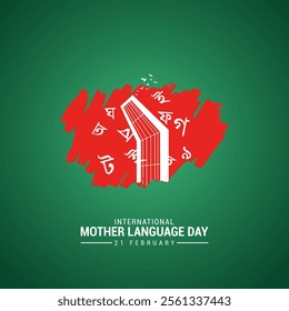 International Mother Language Day creative concept. 21 February Mother Language Day of Bangladesh. Creative design for banner, poster, 3d.