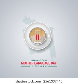 International Mother Language Day creative concept. 21 February Mother Language Day of Bangladesh. Creative design for banner, poster, 3d.