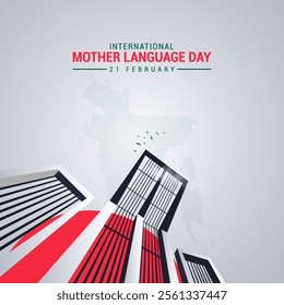 International Mother Language Day creative concept. 21 February Mother Language Day of Bangladesh. Creative design for banner, poster, 3d.