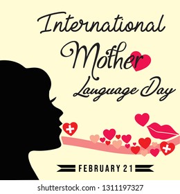 International Mother Language Day. February 21. Isolated cream background
vector illustration design 