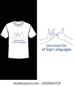 International Mother Language day, Lettering Of International Day Sign Language, t shirt , shirt design, International t shirt, T shirt design.