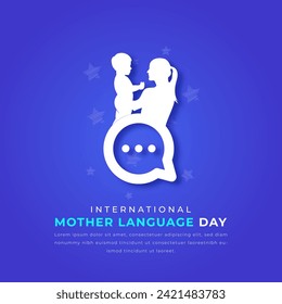 International Mother Language Day Paper cut style Vector Design Illustration for Background, Poster, Banner, Advertising, Greeting Card