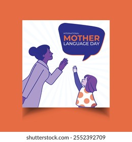 International Mother Language Day social media post template