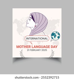 International Mother Language Day social media post template