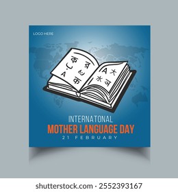 International Mother Language Day social media post template