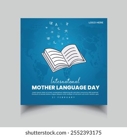 International Mother Language Day social media post template