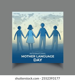 International Mother Language Day social media post template