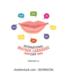 International Mother Language  Day Vector Illustration. Suitable for greeting card poster and banner.