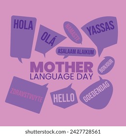 International Mother Language Day Vector Icon Illustration Mother Language Day Speak Vector