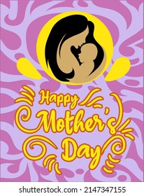 international mother's day poster. happy mother's day greeting card. mother's day banner or poster.