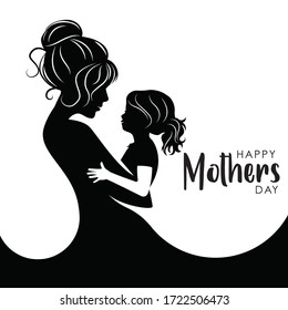 International Mothers Day vector art,Mom's day. Women's Day. Vector flat illustration. Abstract backgrounds, patterns about mothers day. Hearts, abstract geometric shapes. Perfect for poster, label, b