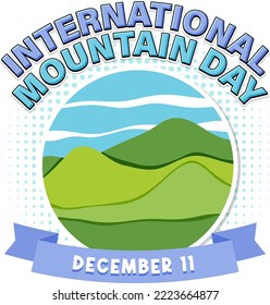 International Mountain Day Banner Design illustration