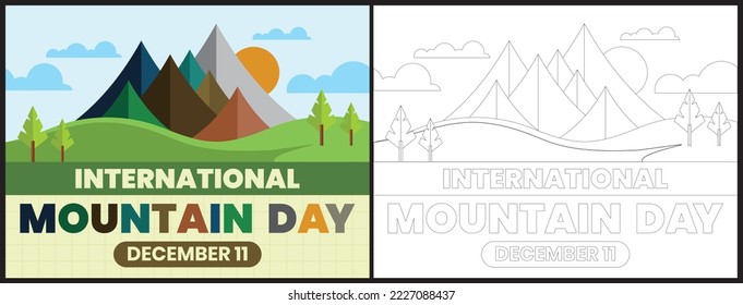 International Mountain Day coloring