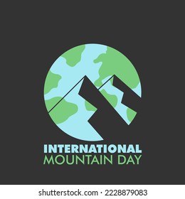 Elemento de diseño del Día Internacional de las Montañas