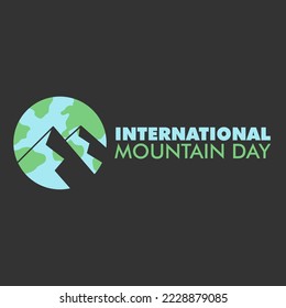Elemento de diseño del Día Internacional de las Montañas