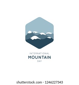 International mountain day design template. Vector illustration