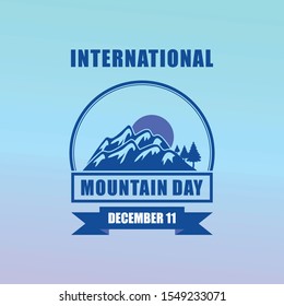 International Mountain Day Design Vector Stock Vector (Royalty Free ...