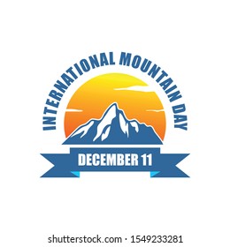 International Mountain Day design vector
