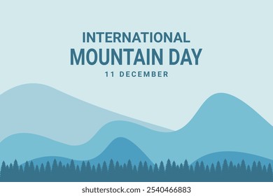 Ilustração vetorial de design Dia Internacional das Montanhas