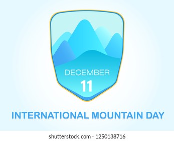 International Mountain Day EPS10 Vector Illustration. Suitable for greeting card, poster and banner