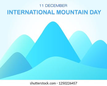International Mountain Day EPS10 Vector Illustration. Suitable for greeting card, poster or banner  