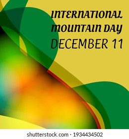 International Mountain Day. Geometric design suitable for greeting card poster and banner