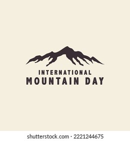 International Mountain Day for greeting cards  posters and banners Vector illustration.