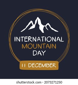International Mountain Day, held on 11 December.
