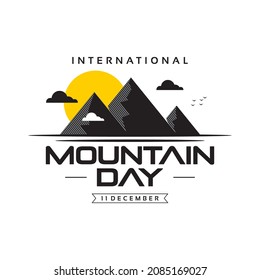 International Mountain Day logo design. vector flat illustration