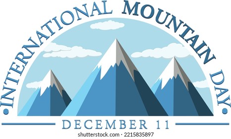 International Mountain Day Poster Template illustration