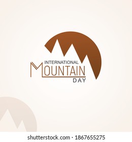 International Mountain Day With Mountain Shape