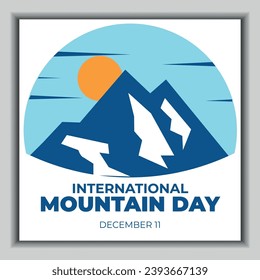 international Mountain day day social media post banner