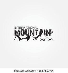 International Mountain Day. Typography design.