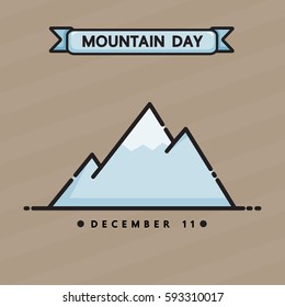 International mountain day vector cartoon design.