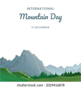 International Mountain Day, Vector illustration design.