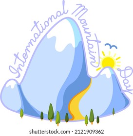 International Mountain Day vector illustration