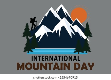 International Mountain Day vector illustration Art