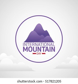 International Mountain Day Vector Illustration. Suitable for greeting card, poster and banner.