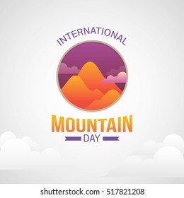 International Mountain Day Vector Illustration. Suitable for greeting card, poster and banner.